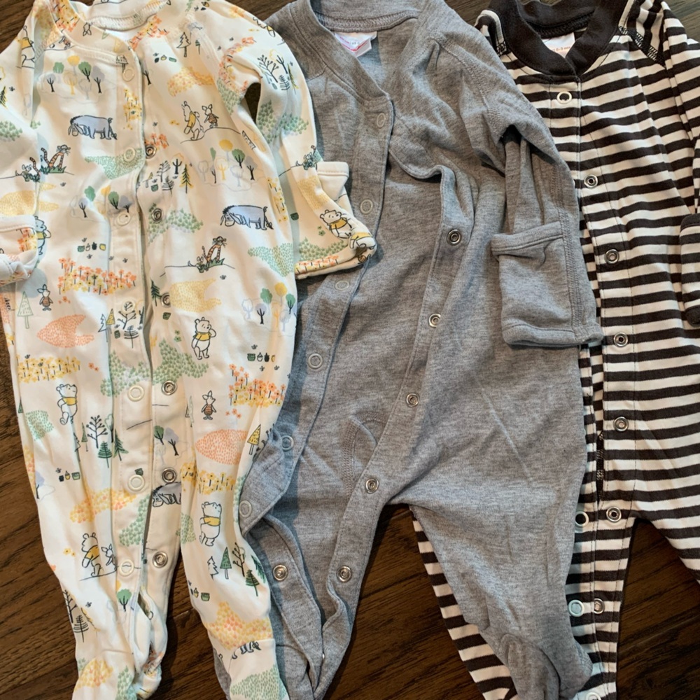 Set of 3 Hanna Andersson footed sleepers